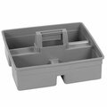 Carlisle Foodservice JC1945CB23 Gray 3-Compartment Janitorial Tool Caddy for JC1945S23 and JC1945L23 Carts 271JC1945CGY